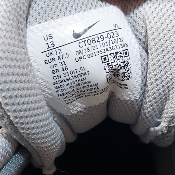 Nike Alpha Huarache 3 Varsity Low Mens Smoke Grey Baseball Cleats Size 13 - Picture 8 of 8